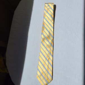 Jones New York Silk/Cotton Blend Tie - Gold, Ice Blue, Cream